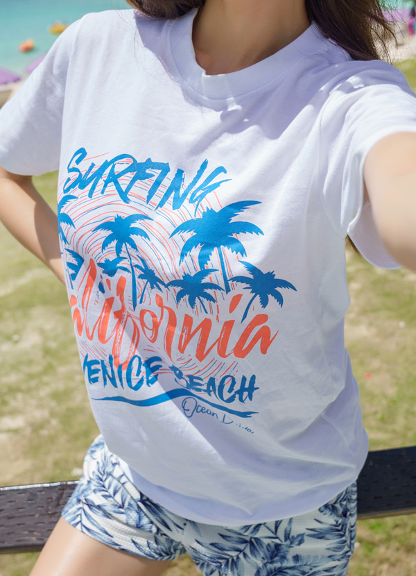 플라이비치[새상품할인] 서핑캘리포니아 티셔츠(여성용)